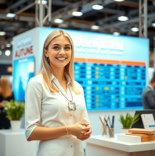 Moskova Ticaret Fuarında Rus Stand Hostesleri