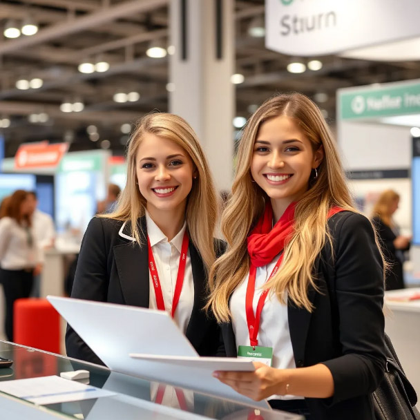 Moskova'daki Kimya Fuarında Rusça-Türkçe Tercümanlar