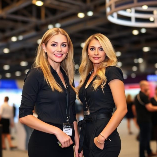 Moskova'daki Rus E-Ticaret Fuarı Asistanları