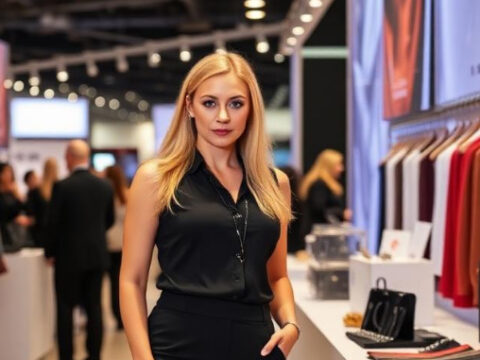 Moskova'nın Kumaş Fuarı Hostesleri
